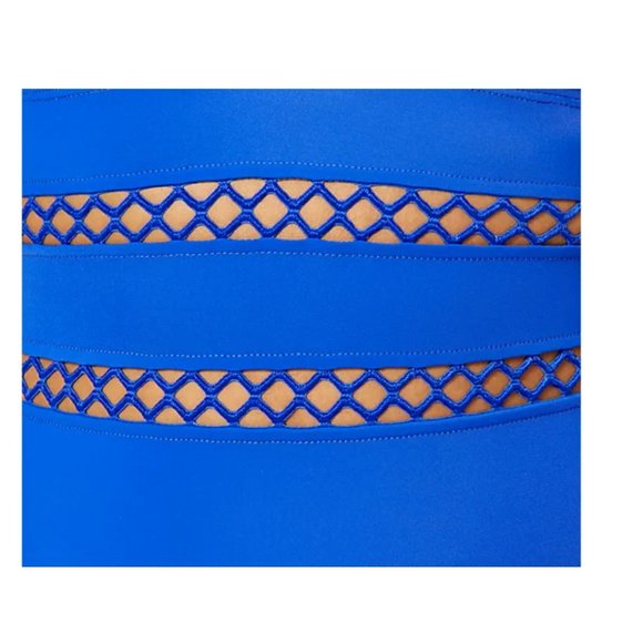 Kim Gravel x Swimsuits For All 16 ~Lattice One-Piece Swimsuit Onyx Black A588734 - Picture 6 of 6